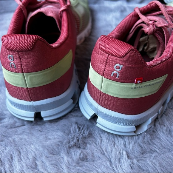 ON Women's Athletic Shoes Pink and Green Size 10 ON Cloud Cloudflow 2.0 - Picture 7 of 8
